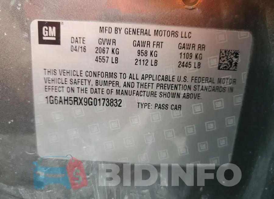 1G6AH5RX9G0173832 Photo# 12