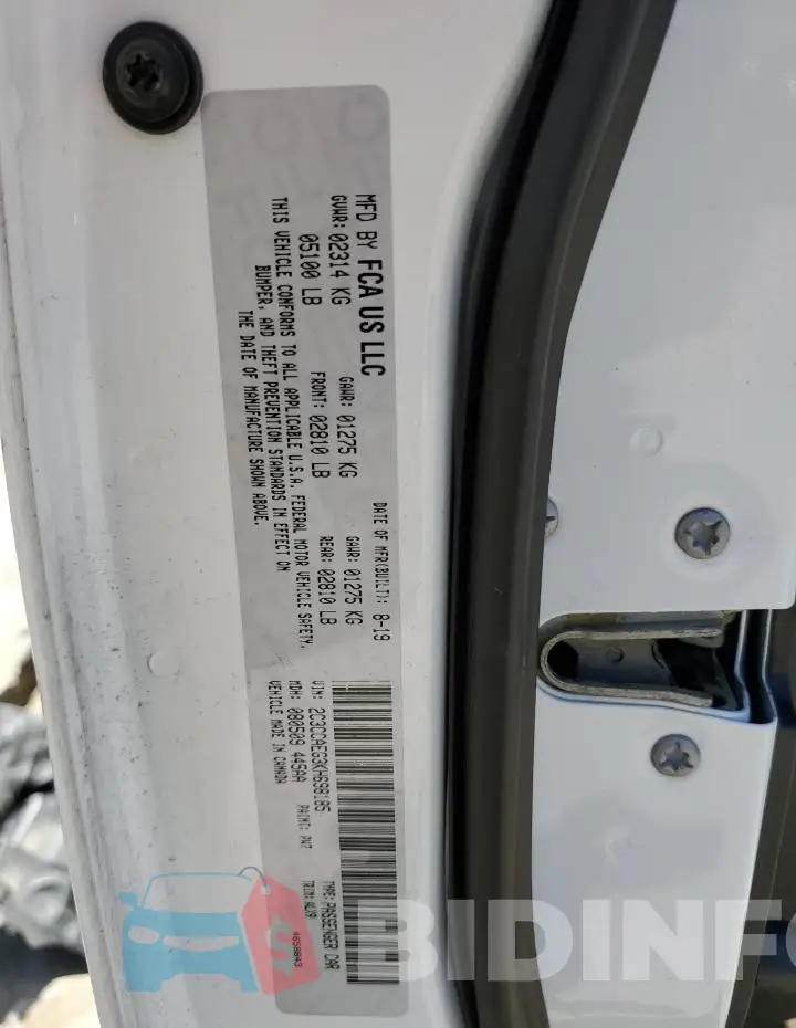 2C3CCAEG3KH698185 Photo# 12
