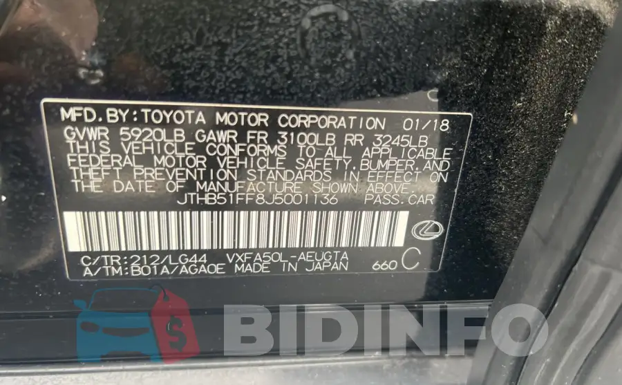 JTHB51FF8J5001136 Photo# 10