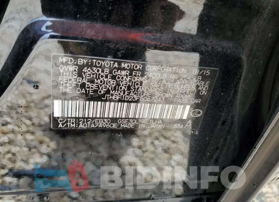 JTHBF1D23F5067243 Photo# 12