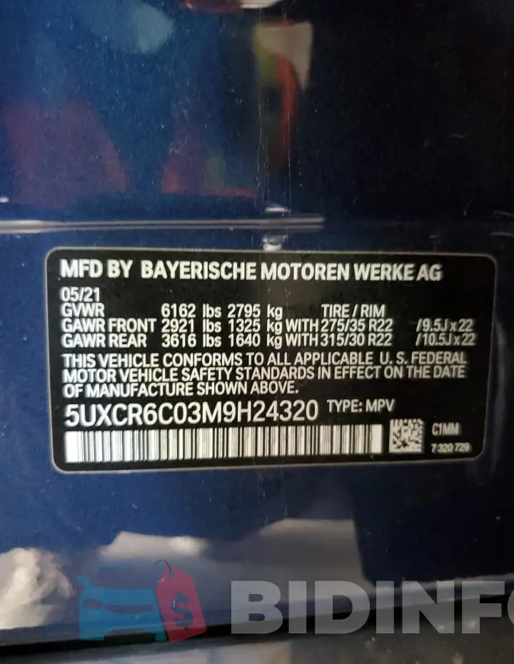 5UXCR6C03M9H24320 Photo# 13