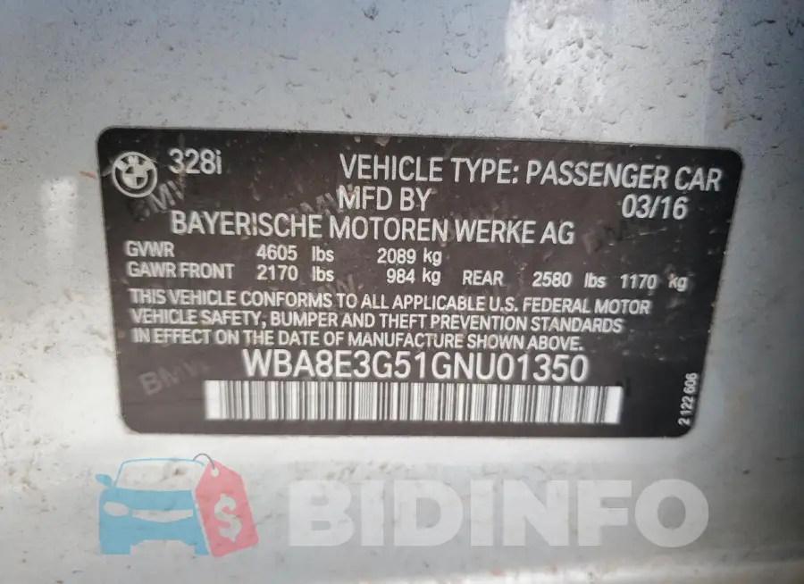 WBA8E3G51GNU01350 Photo# 12