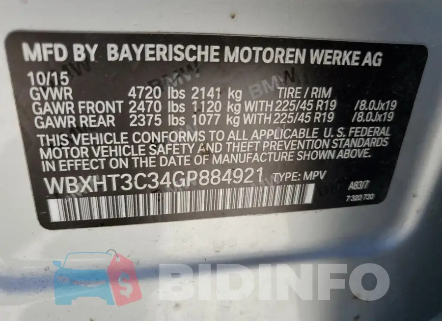 WBXHT3C34GP884921 Photo# 12