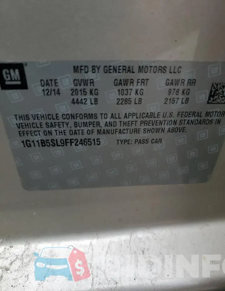 1G11B5SL9FF246515 Photo# 12