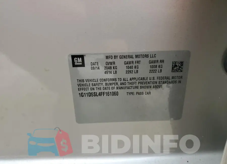 1G11D5SL4FF161060 Photo# 13