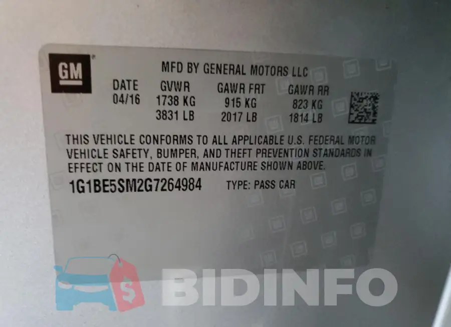 1G1BE5SM2G7264984 Photo# 13