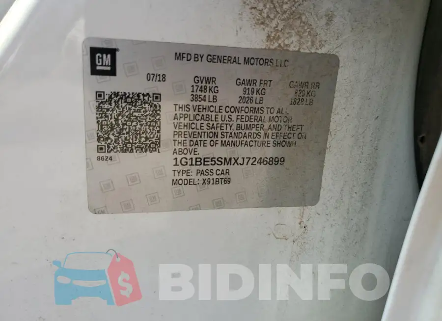 1G1BE5SMXJ7246899 Photo# 12