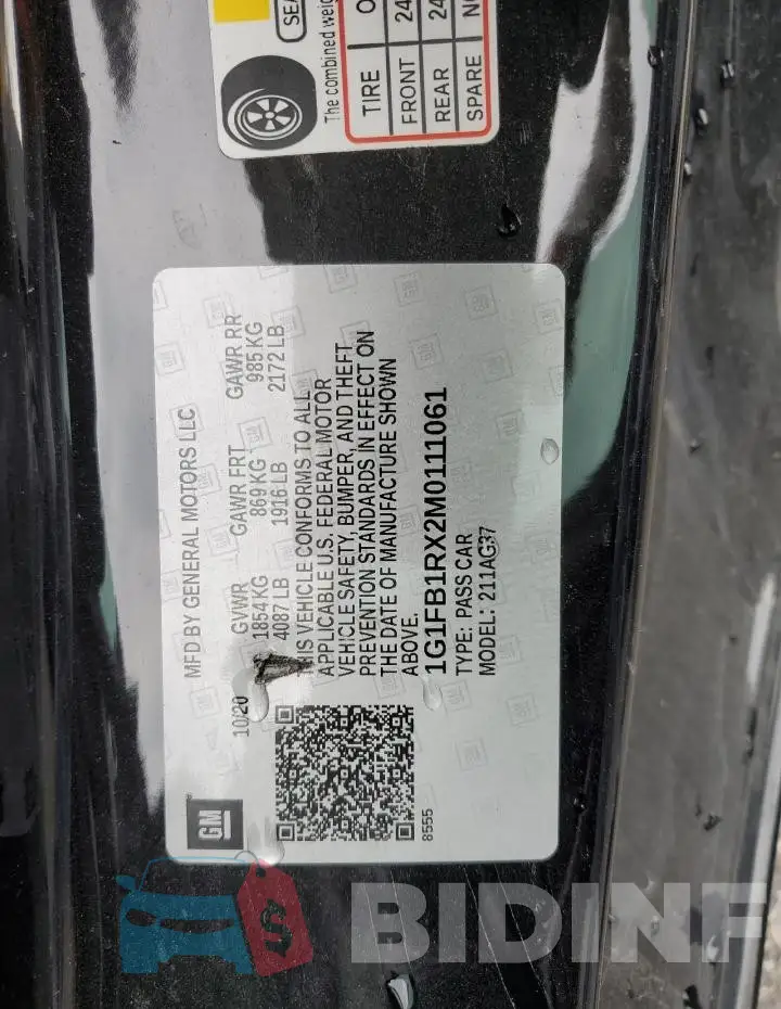 1G1FB1RX2M0111061 Photo# 13