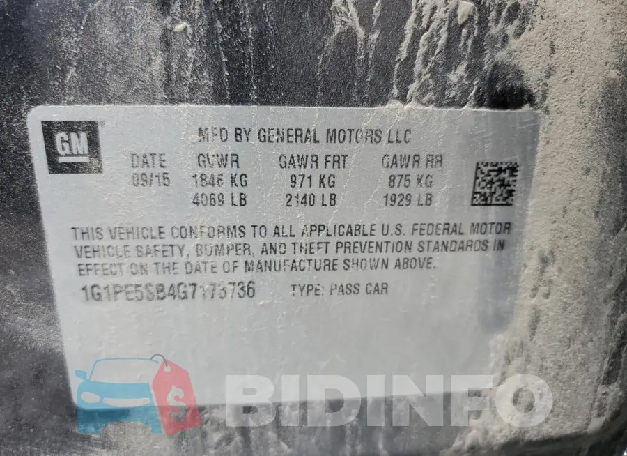 1G1PE5SB4G7173736 Photo# 12