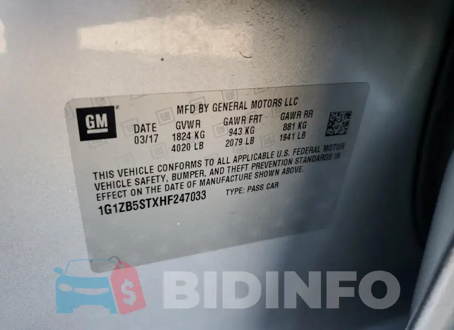 1G1ZB5STXHF247033 Photo# 12