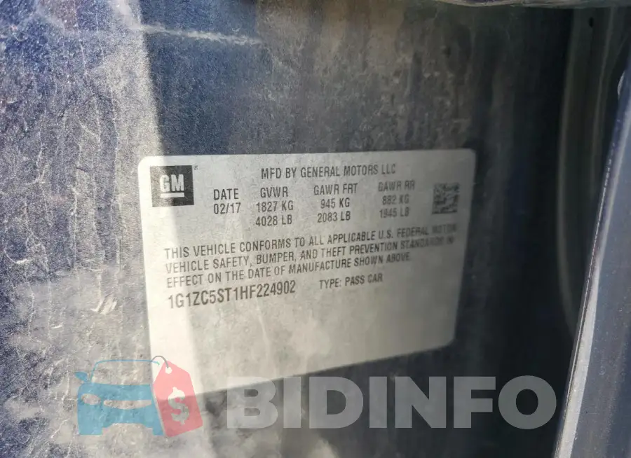 1G1ZC5ST1HF224902 Photo# 12