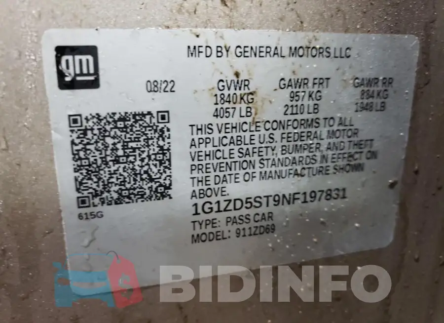 1G1ZD5ST9NF197831 Photo# 13