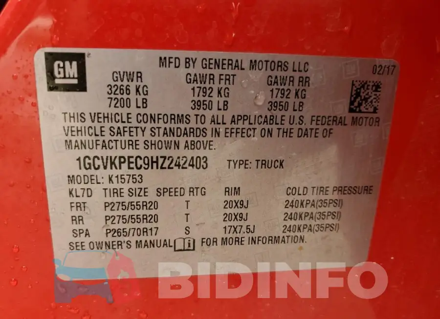1GCVKPEC9HZ242403 Photo# 12