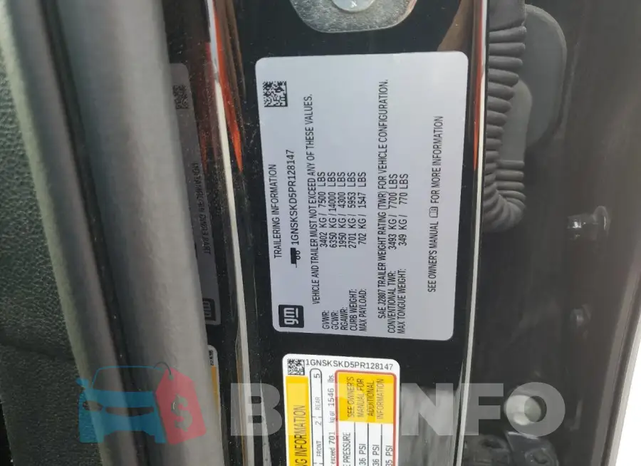 1GNSKSKD5PR128147 Photo# 14