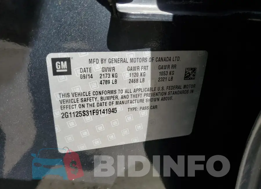 2G1125S31F9141945 Photo# 13