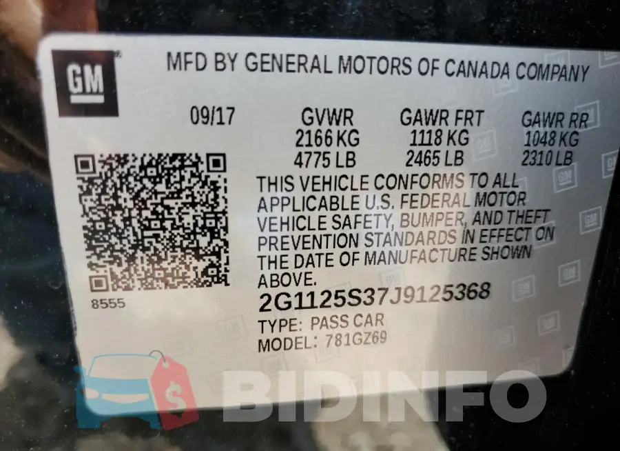 2G1125S37J9125368 Photo# 12