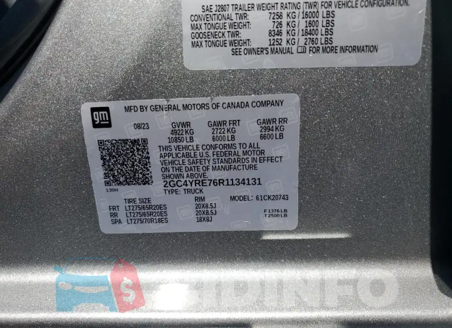 2GC4YRE76R1134131 Photo# 12