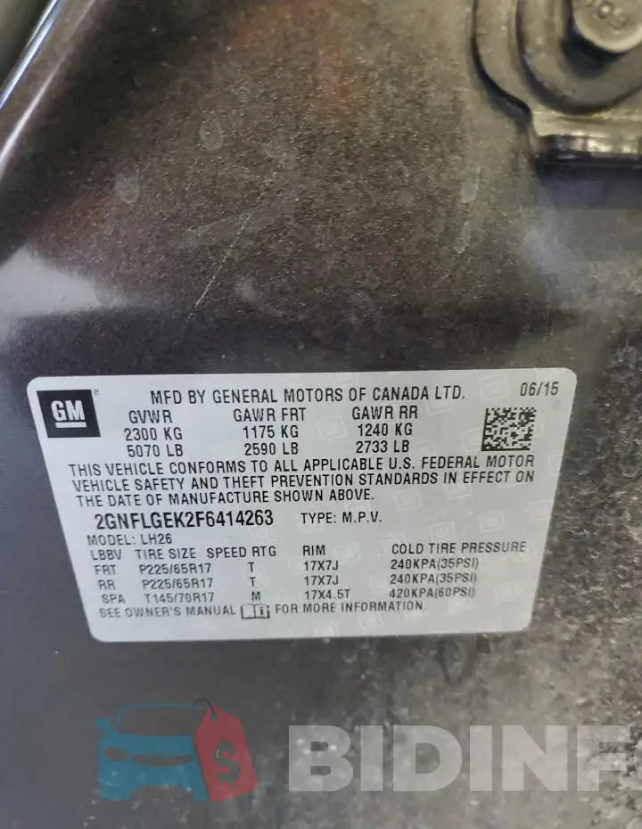 2GNFLGEK2F6414263 Photo# 12