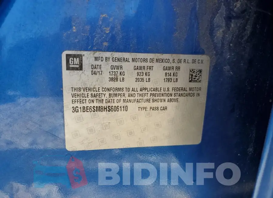3G1BE6SM8HS606110 Photo# 12