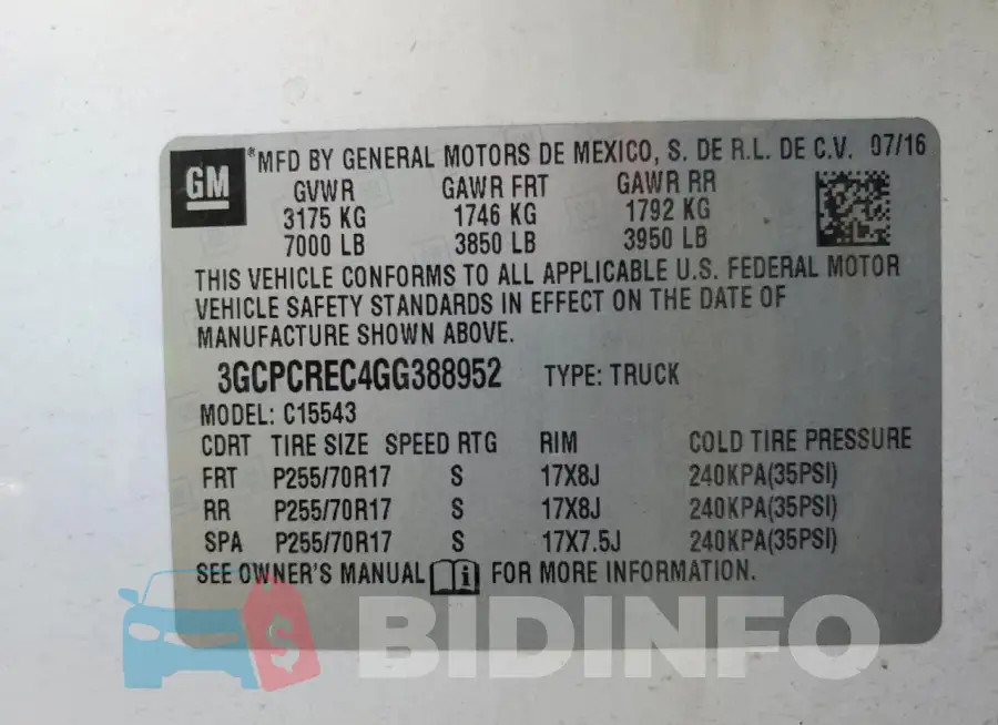 3GCPCREC4GG388952 Photo# 12