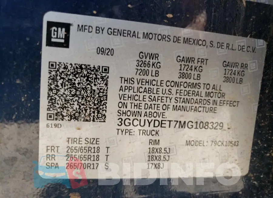 3GCUYDET7MG108329 Photo# 12