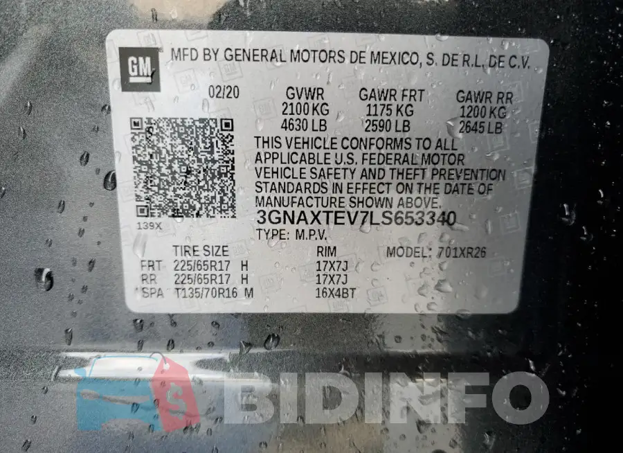 3GNAXTEV7LS653340 Photo# 13
