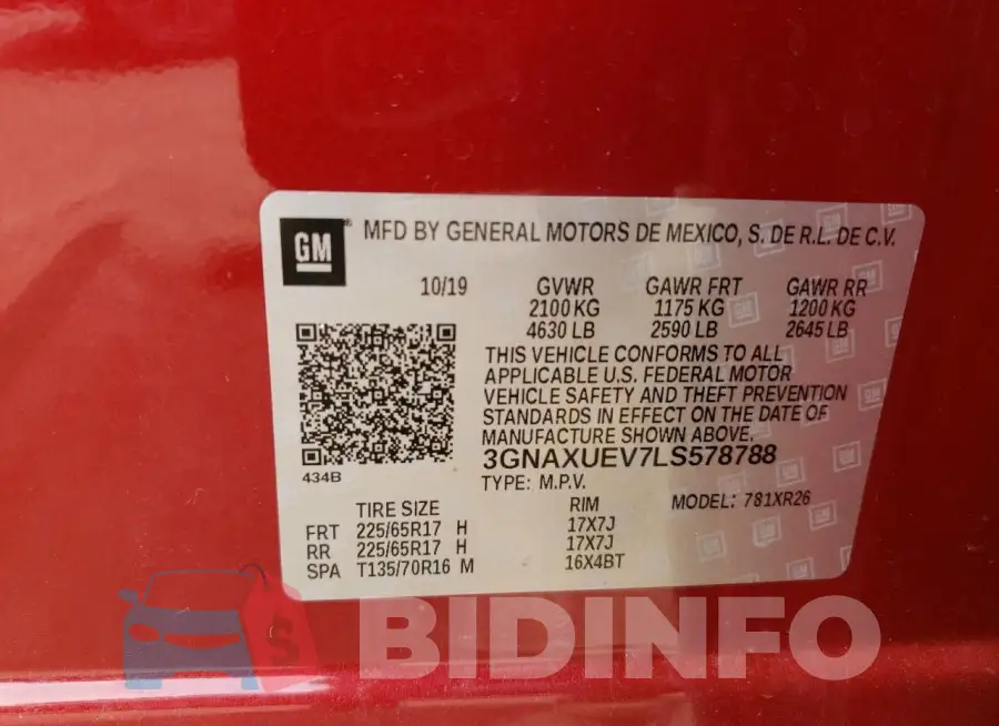 3GNAXUEV7LS578788 Photo# 14