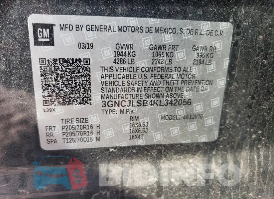 3GNCJLSB4KL342056 Photo# 13
