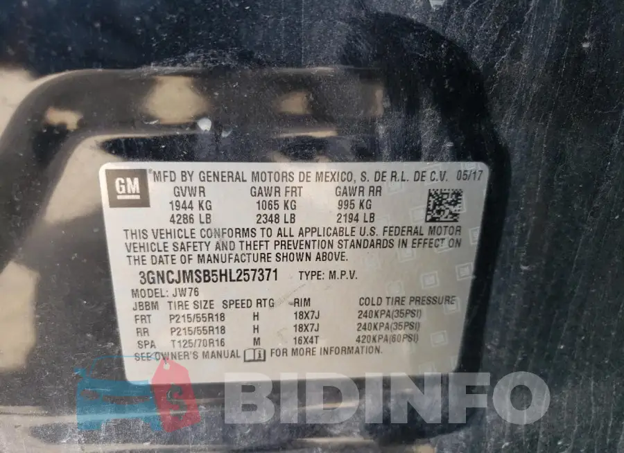 3GNCJMSB5HL257371 Photo# 13