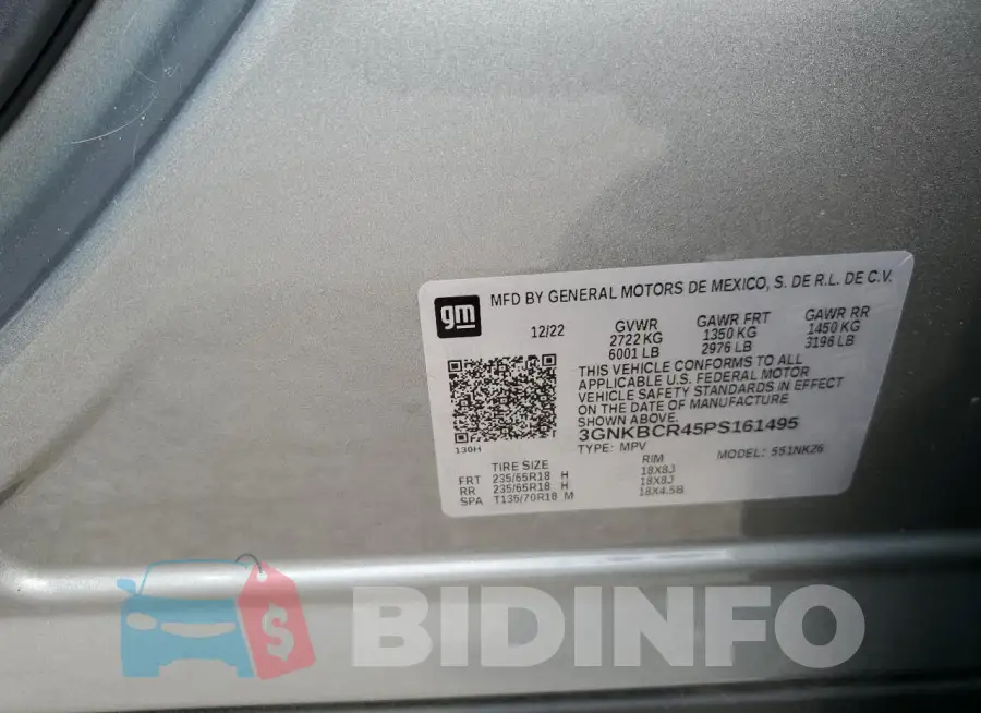 3GNKBCR45PS161495 Photo# 14