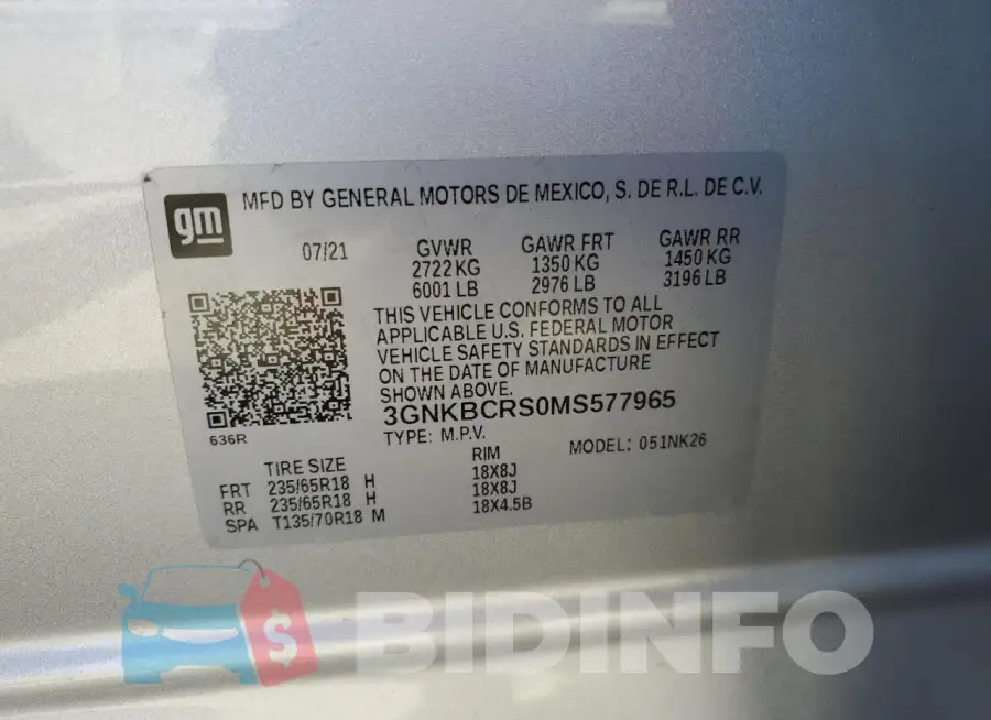 3GNKBCRS0MS577965 Photo# 13