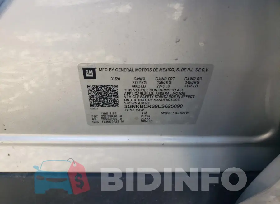 3GNKBCRS9LS625090 Photo# 13