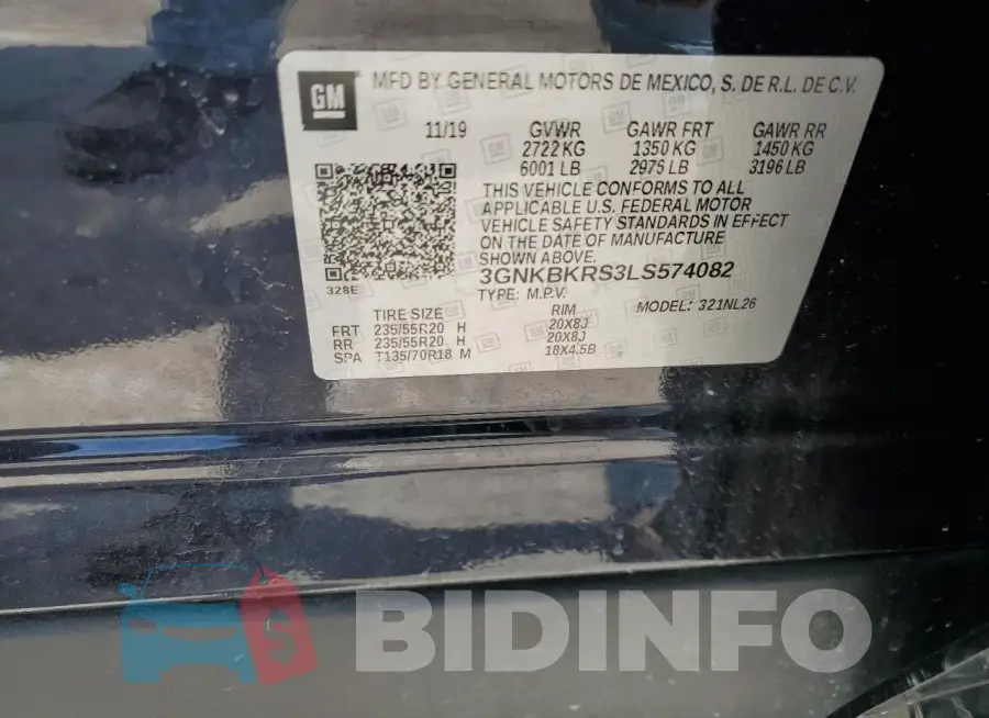 3GNKBKRS3LS574082 Photo# 13