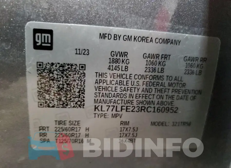 KL77LFE23RC160952 Photo# 13