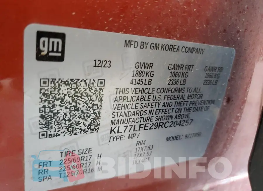 KL77LFE29RC204257 Photo# 13