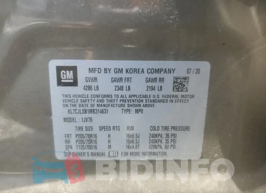 KL7CJLSB1MB314631 Photo# 13