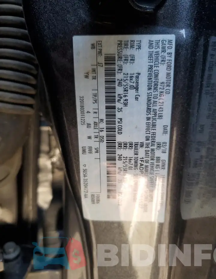 1FADP3K22JL281527 Photo# 12