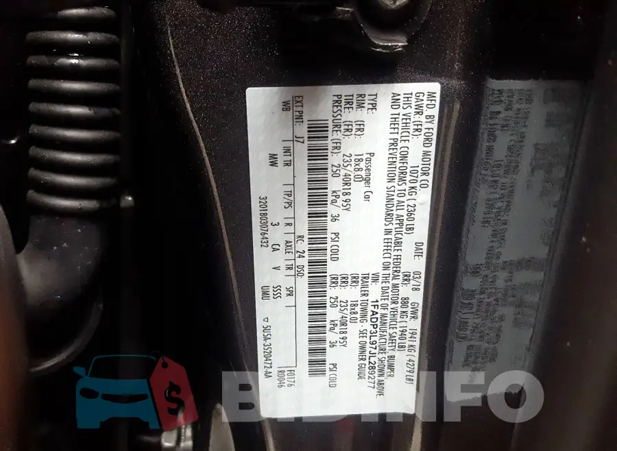 1FADP3L97JL289277 Photo# 10