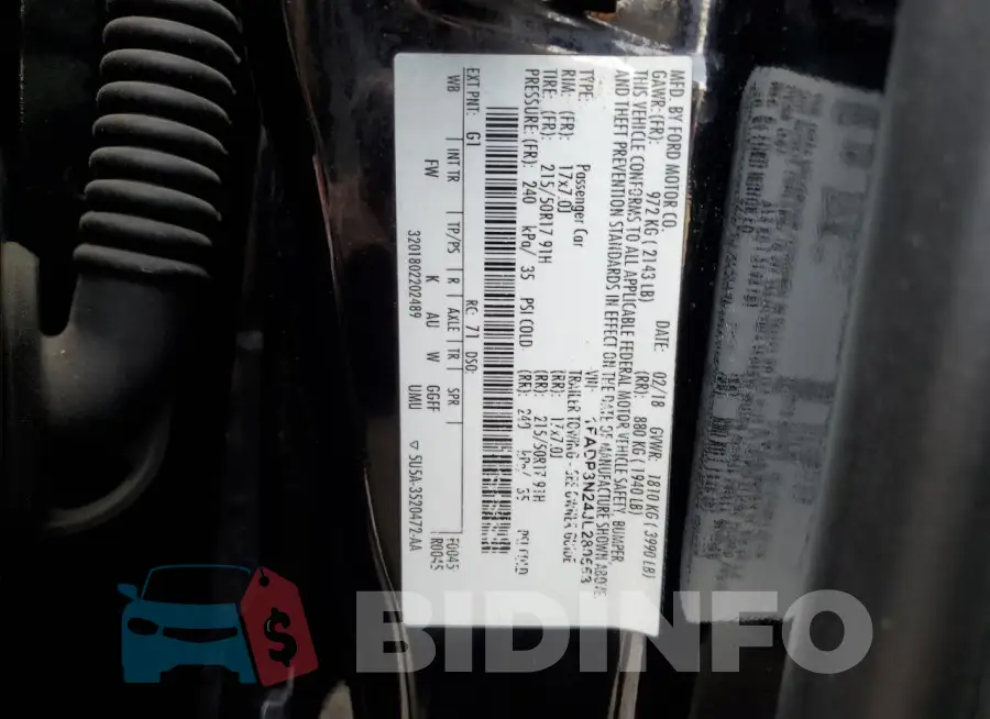 1FADP3N24JL280553 Photo# 12
