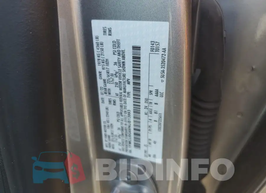 1FMCU0G68NUB13993 Photo# 13