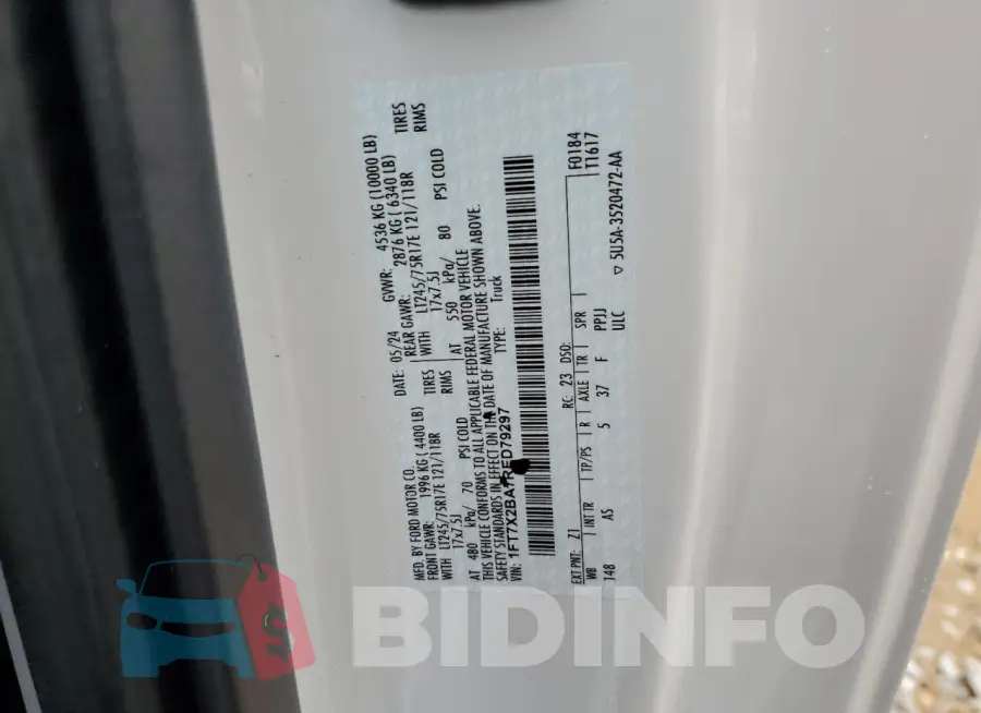 1FT7X2BA7RED79297 Photo# 12