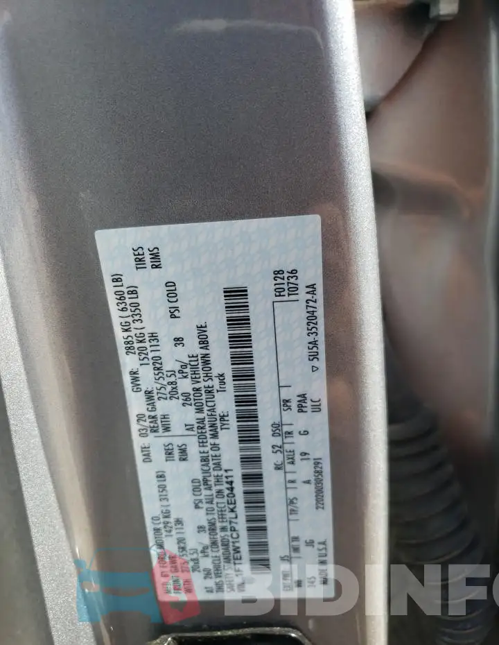 1FTEW1CP7LKE04411 Photo# 13