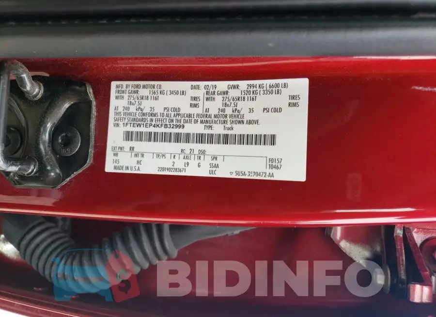 1FTEW1EP4KFB32999 Photo# 12