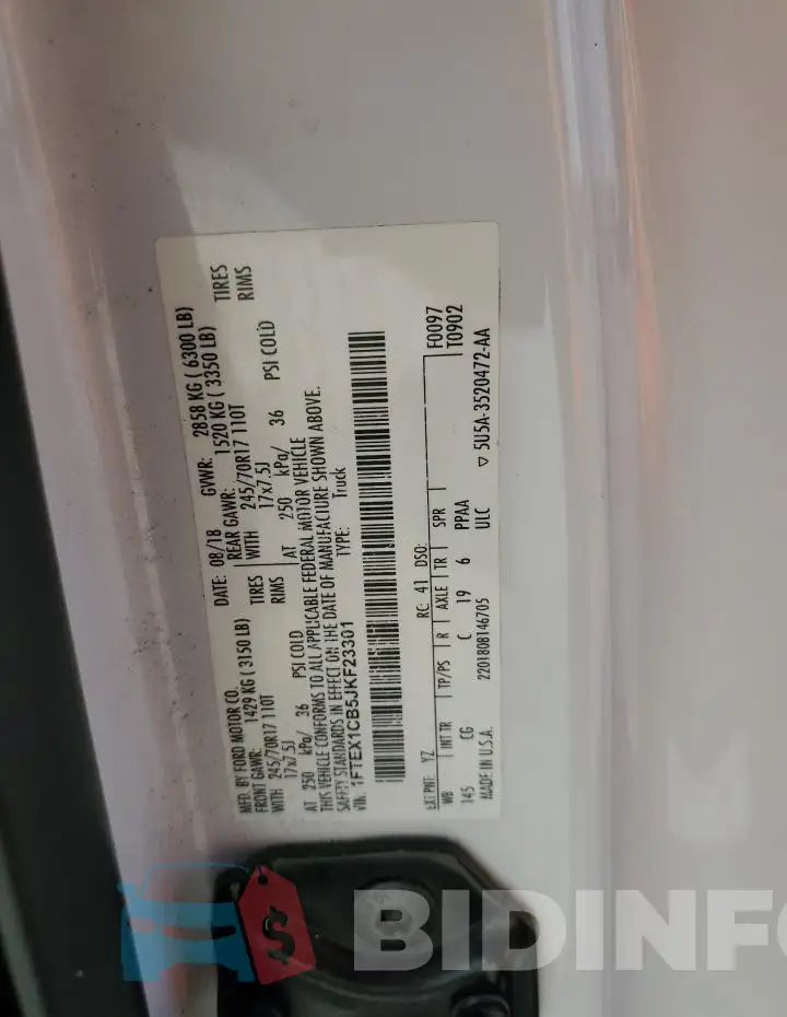 1FTEX1CB5JKF23301 Photo# 12