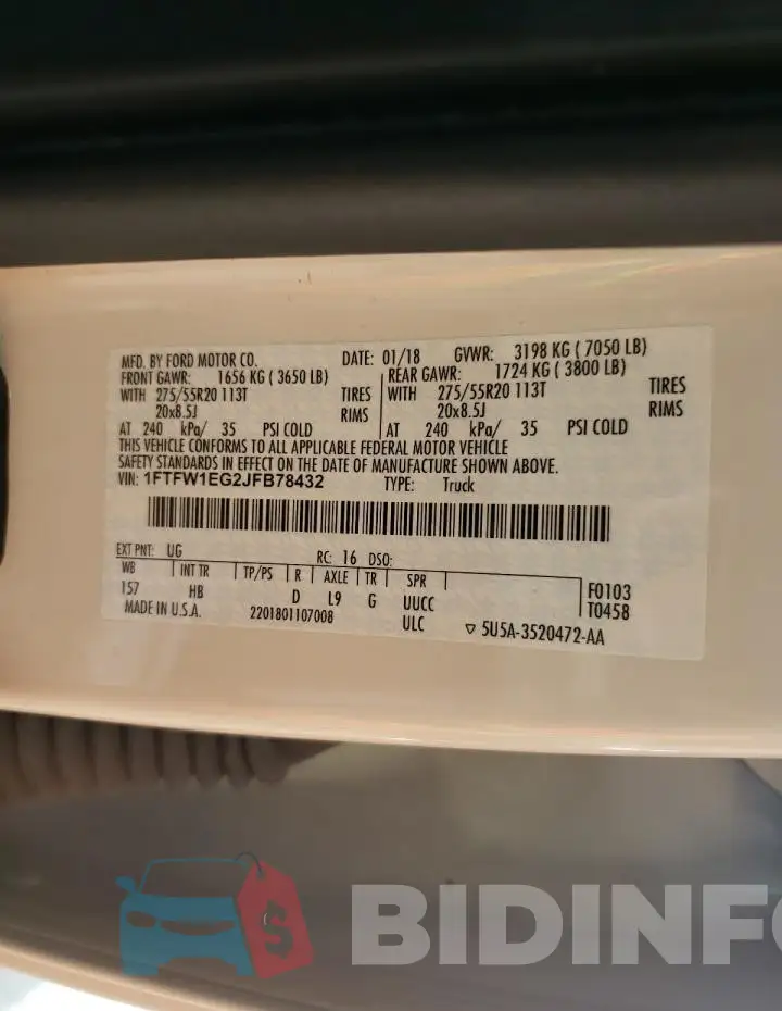 1FTFW1EG2JFB78432 Photo# 13