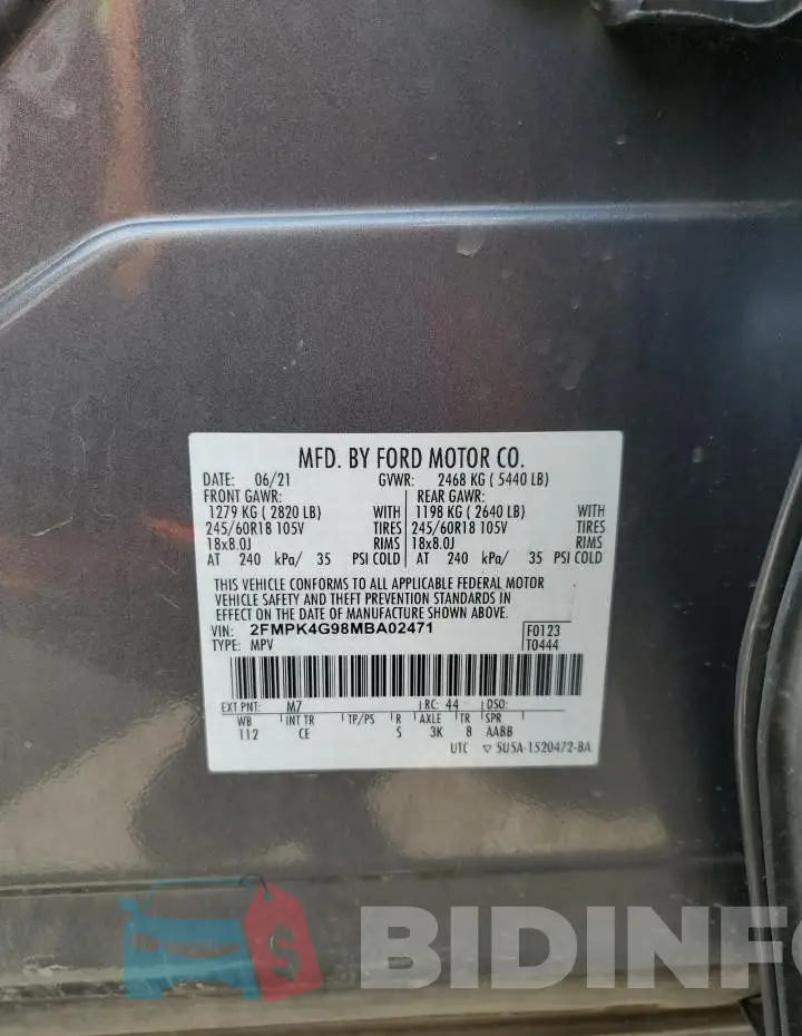2FMPK4G98MBA02471 Photo# 13