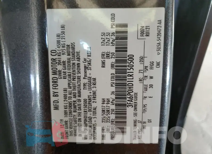3FA6P0HD1LR150500 Photo# 12