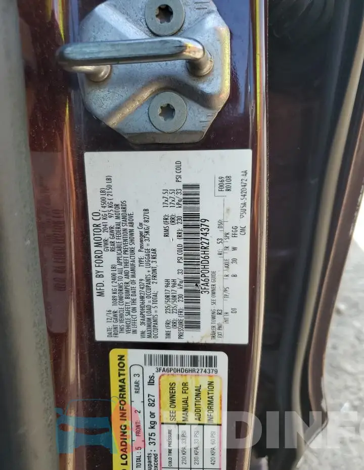 3FA6P0HD6HR274379 Photo# 12