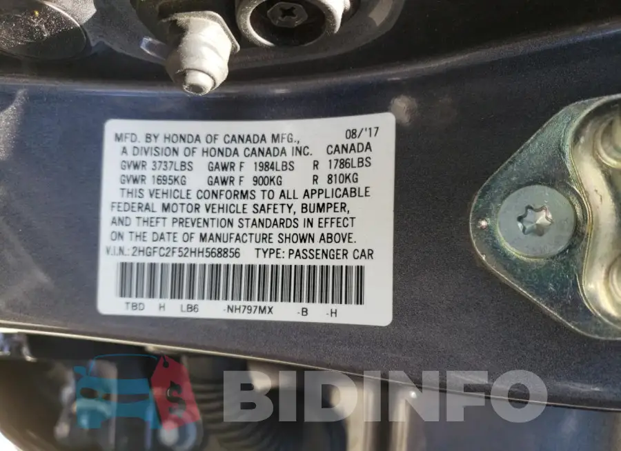 2HGFC2F52HH568856 Photo# 12