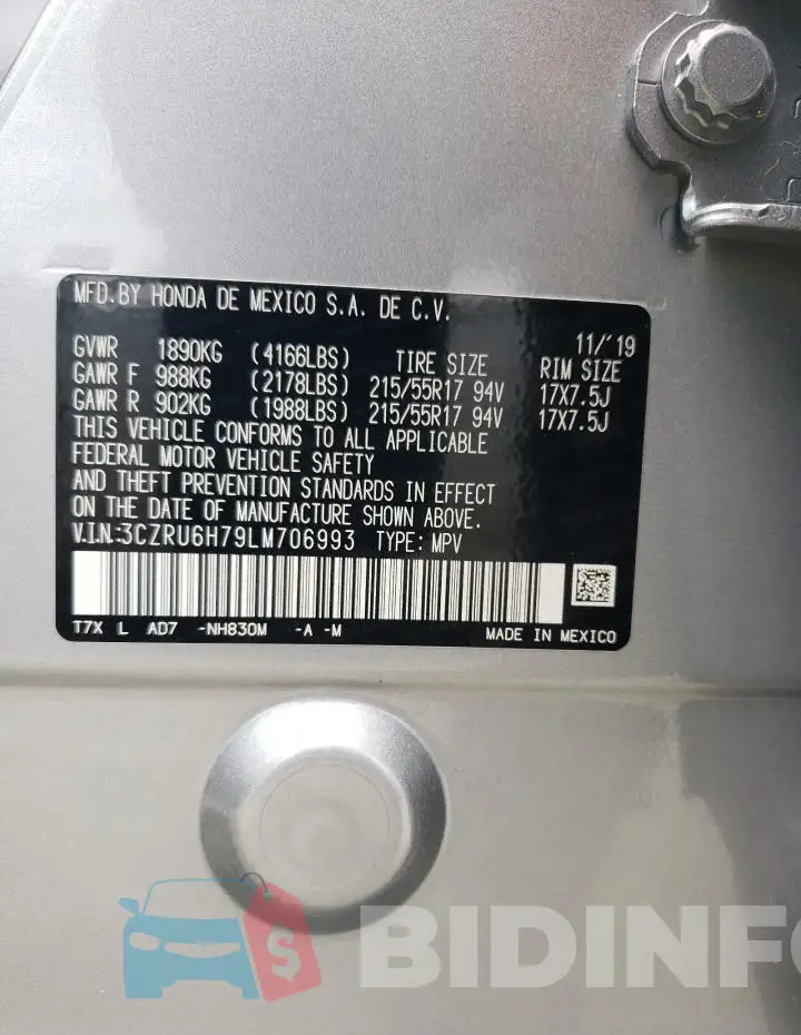 3CZRU6H79LM706993 Photo# 13